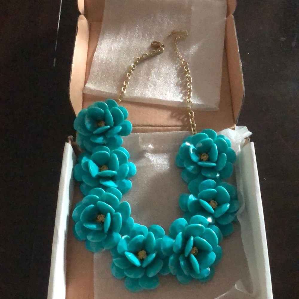 Bauble bar turquoise floral necklace